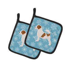 Load image into Gallery viewer, Winter Snowflake Jack Russell Terrier Pot Holders - Set of 2 - Heat-Resistant Kitchen Essentials BB3507PTHD