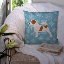 Load image into Gallery viewer, Winter Snowflake Jack Russell Terrier Throw Pillow - 14x14 Decorative Pillow – Art for Your Home &amp; Patio BB3507PW1414