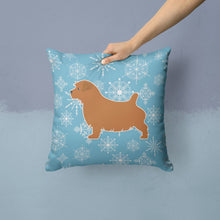 Load image into Gallery viewer, Winter Snowflake Norfolk Terrier Throw Pillow - 14x14 Decorative Pillow – Art for Your Home &amp; Patio BB3509PW1414
