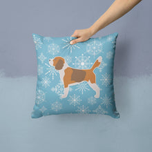 Load image into Gallery viewer, Winter Snowflake Beagle Throw Pillow - 14x14 Decorative Pillow – Art for Your Home &amp; Patio BB3510PW1414