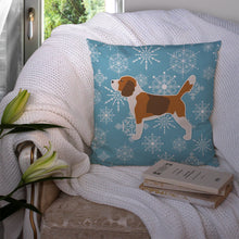 Load image into Gallery viewer, Winter Snowflake Beagle Throw Pillow - 14x14 Decorative Pillow – Art for Your Home &amp; Patio BB3510PW1414