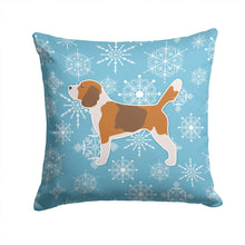 Load image into Gallery viewer, Winter Snowflake Beagle Throw Pillow - 14x14 Decorative Pillow – Art for Your Home &amp; Patio BB3510PW1414