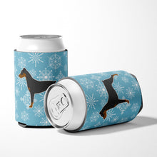 Load image into Gallery viewer, Winter Snowflake German Pinscher Can or Bottle Hugger BB3513CC