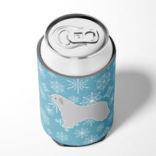 Load image into Gallery viewer, Winter Snowflake Spanish Water Dog Can or Bottle Hugger BB3515CC