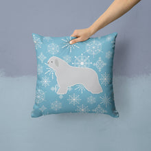 Load image into Gallery viewer, Winter Snowflake Spanish Water Dog Throw Pillow - 14x14 Decorative Pillow – Art for Your Home &amp; Patio BB3515PW1414