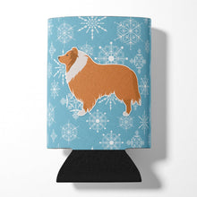 Load image into Gallery viewer, Winter Snowflake Collie Can or Bottle Hugger BB3516CC