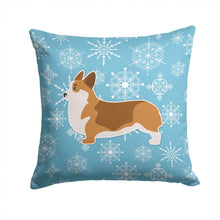 Load image into Gallery viewer, Winter Snowflake Corgi Throw Pillow - 14x14 Decorative Pillow – Art for Your Home &amp; Patio BB3520PW1414