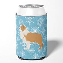 Load image into Gallery viewer, Winter Snowflake Red Border Collie Can or Bottle Hugger BB3522CC