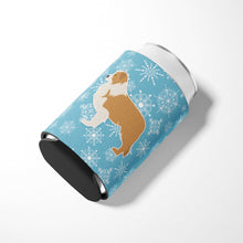 Load image into Gallery viewer, Winter Snowflake Red Border Collie Can or Bottle Hugger BB3522CC