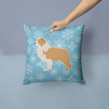 Load image into Gallery viewer, Winter Snowflake Red Border Collie Throw Pillow - 14x14 Decorative Pillow – Art for Your Home &amp; Patio BB3522PW1414