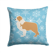 Load image into Gallery viewer, Winter Snowflake Red Border Collie Throw Pillow - 14x14 Decorative Pillow – Art for Your Home &amp; Patio BB3522PW1414