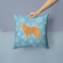 Load image into Gallery viewer, Winter Snowflake Caucasian Shepherd Dog Throw Pillow - 14x14 Decorative Pillow – Art for Your Home &amp; Patio BB3525PW1414