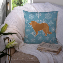 Load image into Gallery viewer, Winter Snowflake Caucasian Shepherd Dog Throw Pillow - 14x14 Decorative Pillow – Art for Your Home &amp; Patio BB3525PW1414