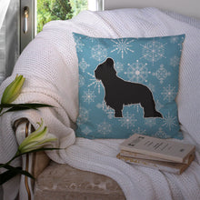Load image into Gallery viewer, Winter Snowflake Briard Throw Pillow - 14x14 Decorative Pillow – Art for Your Home &amp; Patio BB3526PW1414