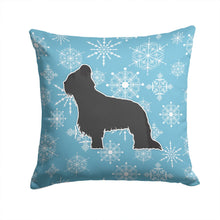 Load image into Gallery viewer, Winter Snowflake Briard Throw Pillow - 14x14 Decorative Pillow – Art for Your Home &amp; Patio BB3526PW1414