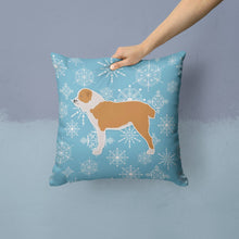 Load image into Gallery viewer, Winter Snowflake Central Asian Shepherd Dog Throw Pillow - 14x14 Decorative Pillow – Art for Your Home &amp; Patio BB3528PW1414