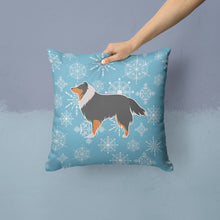 Load image into Gallery viewer, Winter Snowflake Sheltie/Shetland Sheepdog Throw Pillow - 14x14 Decorative Pillow – Art for Your Home &amp; Patio BB3530PW1414