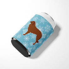Load image into Gallery viewer, Winter Snowflake Portuguese Sheepdog Dog Can or Bottle Hugger BB3531CC