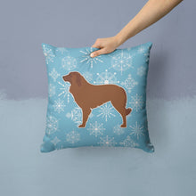 Load image into Gallery viewer, Winter Snowflake Portuguese Sheepdog Dog Throw Pillow - 14x14 Decorative Pillow – Art for Your Home &amp; Patio BB3531PW1414
