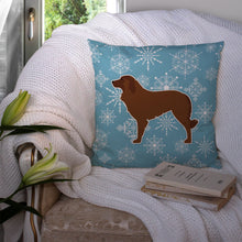 Load image into Gallery viewer, Winter Snowflake Portuguese Sheepdog Dog Throw Pillow - 14x14 Decorative Pillow – Art for Your Home &amp; Patio BB3531PW1414