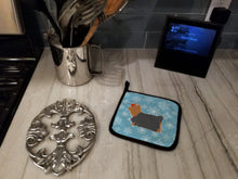 Load image into Gallery viewer, Winter Snowflake Yorkshire Terrier Yorkie Pot Holders - Set of 2 - Heat-Resistant Kitchen Essentials BB3534PTHD