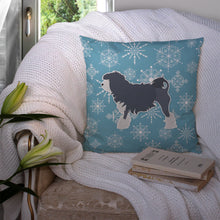 Load image into Gallery viewer, Winter Snowflake Lowchen Throw Pillow - 14x14 Decorative Pillow – Art for Your Home &amp; Patio BB3535PW1414