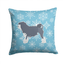 Load image into Gallery viewer, Winter Snowflake Lowchen Throw Pillow - 14x14 Decorative Pillow – Art for Your Home &amp; Patio BB3535PW1414