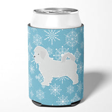 Load image into Gallery viewer, Winter Snowflake Maltese Can or Bottle Hugger BB3536CC