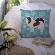 Load image into Gallery viewer, Winter Snowflake Japanese Chin Throw Pillow - 14x14 Decorative Pillow – Art for Your Home &amp; Patio BB3537PW1414