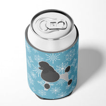Load image into Gallery viewer, Winter Snowflake Poodle Can or Bottle Hugger BB3539CC