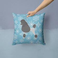 Load image into Gallery viewer, Winter Snowflake Poodle Throw Pillow - 14x14 Decorative Pillow – Art for Your Home &amp; Patio BB3539PW1414