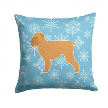 Load image into Gallery viewer, Winter Snowflake Brussels Griffon Throw Pillow - 14x14 Decorative Pillow – Art for Your Home &amp; Patio BB3540PW1414
