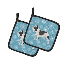 Load image into Gallery viewer, Winter Snowflake French Bulldog Pot Holders - Set of 2 - Heat-Resistant Kitchen Essentials BB3541PTHD