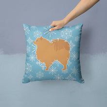 Load image into Gallery viewer, Winter Snowflake Pomeranian Throw Pillow - 14x14 Decorative Pillow – Art for Your Home &amp; Patio BB3542PW1414
