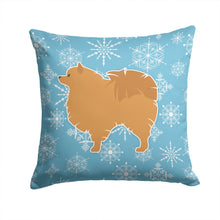 Load image into Gallery viewer, Winter Snowflake Pomeranian Throw Pillow - 14x14 Decorative Pillow – Art for Your Home &amp; Patio BB3542PW1414