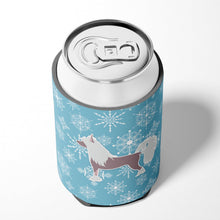 Load image into Gallery viewer, Winter Snowflake Chinese Crested Can or Bottle Hugger BB3543CC