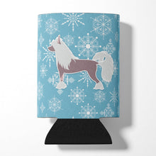 Load image into Gallery viewer, Winter Snowflake Chinese Crested Can or Bottle Hugger BB3543CC