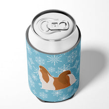Load image into Gallery viewer, Winter Snowflake Shih Tzu Can or Bottle Hugger BB3546CC