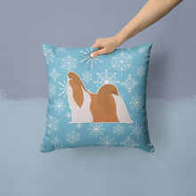 Load image into Gallery viewer, Winter Snowflake Shih Tzu Throw Pillow - 14x14 Decorative Pillow – Art for Your Home &amp; Patio BB3546PW1414