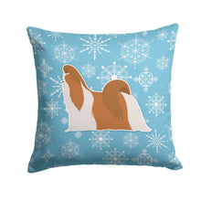 Load image into Gallery viewer, Winter Snowflake Shih Tzu Throw Pillow - 14x14 Decorative Pillow – Art for Your Home &amp; Patio BB3546PW1414
