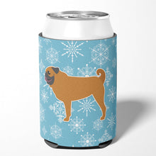 Load image into Gallery viewer, Winter Snowflake Pug Can or Bottle Hugger BB3547CC