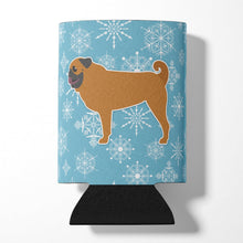 Load image into Gallery viewer, Winter Snowflake Pug Can or Bottle Hugger BB3547CC