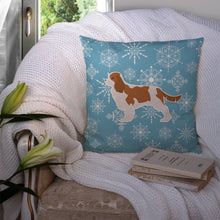 Load image into Gallery viewer, Winter Snowflake Cavalier King Charles Spaniel Throw Pillow - 14x14 Decorative Pillow – Art for Your Home &amp; Patio BB3549PW1414