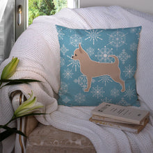 Load image into Gallery viewer, Winter Snowflake Chihuahua Throw Pillow - 14x14 Decorative Pillow – Art for Your Home &amp; Patio BB3550PW1414