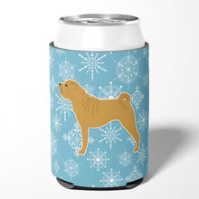 Load image into Gallery viewer, Winter Snowflake Shar Pei Merry Can or Bottle Hugger BB3552CC