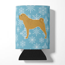 Load image into Gallery viewer, Winter Snowflake Shar Pei Merry Can or Bottle Hugger BB3552CC