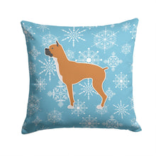 Load image into Gallery viewer, Winter Snowflake Boxer Throw Pillow - 14x14 Decorative Pillow – Art for Your Home &amp; Patio BB3553PW1414