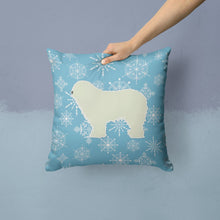 Load image into Gallery viewer, Winter Snowflake Komondor Throw Pillow - 14x14 Decorative Pillow – Art for Your Home &amp; Patio BB3555PW1414
