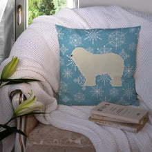 Load image into Gallery viewer, Winter Snowflake Komondor Throw Pillow - 14x14 Decorative Pillow – Art for Your Home &amp; Patio BB3555PW1414