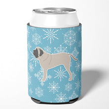 Load image into Gallery viewer, Winter Snowflake English Mastiff Can or Bottle Hugger BB3556CC
